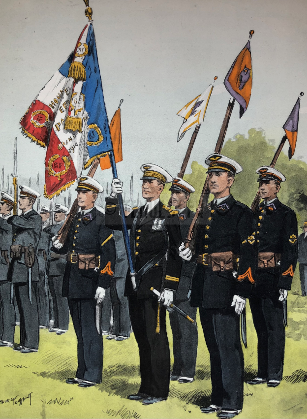 Aéronautique militaire - drapeau de base aérienne d'aviation, caporaux-chefs, lieutenant, caporaux Aéronautique militaire - drapeau de base aérienne d'aviation, caporaux-chefs, lieutenant, caporaux